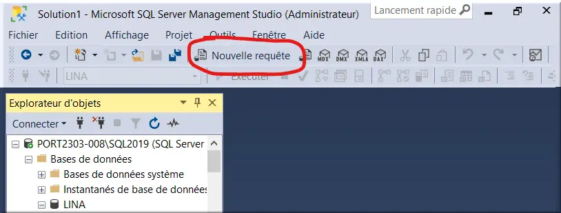 Créer une requête SQL